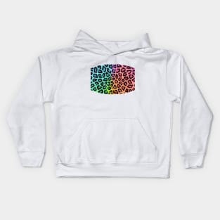 Neon Leopard Print Kids Hoodie